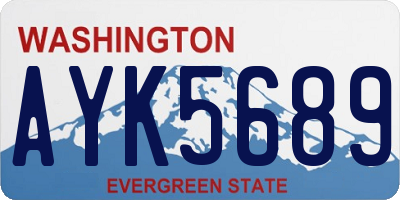 WA license plate AYK5689