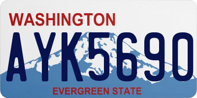 WA license plate AYK5690