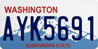 WA license plate AYK5691