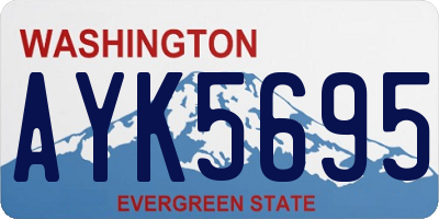 WA license plate AYK5695