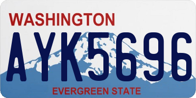 WA license plate AYK5696