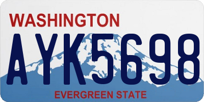 WA license plate AYK5698