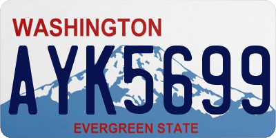 WA license plate AYK5699