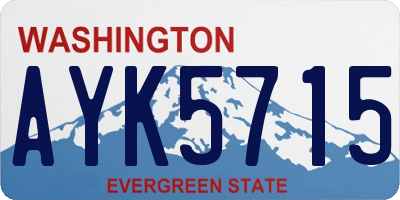 WA license plate AYK5715