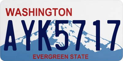 WA license plate AYK5717