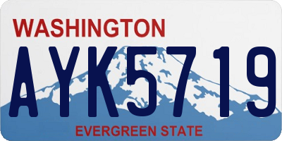 WA license plate AYK5719
