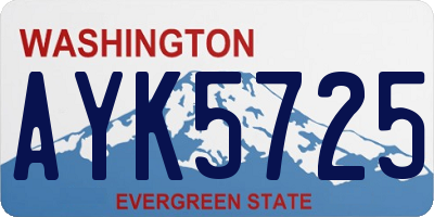 WA license plate AYK5725
