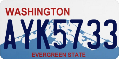 WA license plate AYK5733