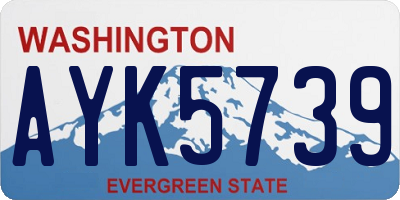 WA license plate AYK5739