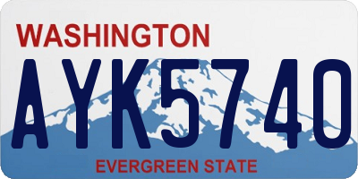 WA license plate AYK5740
