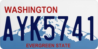 WA license plate AYK5741