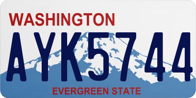 WA license plate AYK5744