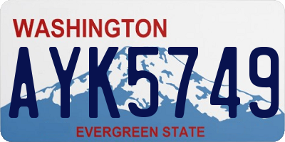 WA license plate AYK5749