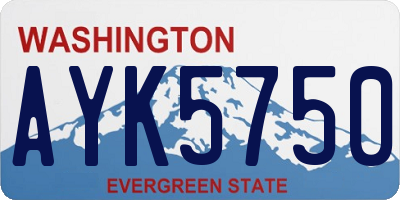 WA license plate AYK5750