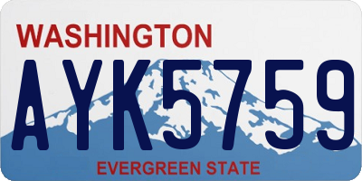 WA license plate AYK5759