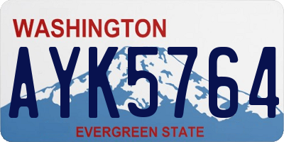 WA license plate AYK5764