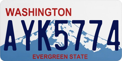 WA license plate AYK5774