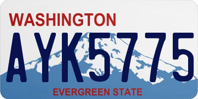 WA license plate AYK5775