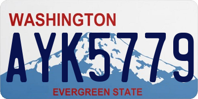 WA license plate AYK5779