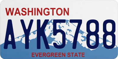 WA license plate AYK5788
