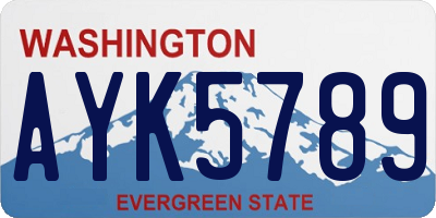 WA license plate AYK5789