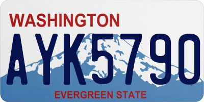 WA license plate AYK5790