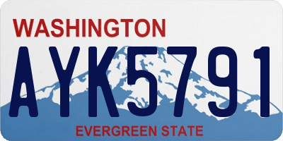WA license plate AYK5791