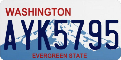 WA license plate AYK5795