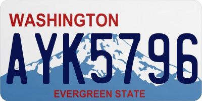 WA license plate AYK5796