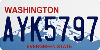 WA license plate AYK5797