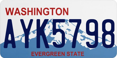 WA license plate AYK5798