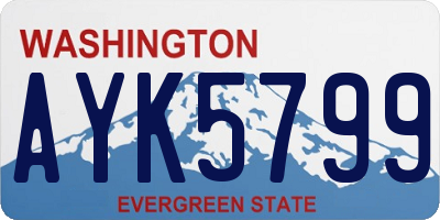 WA license plate AYK5799