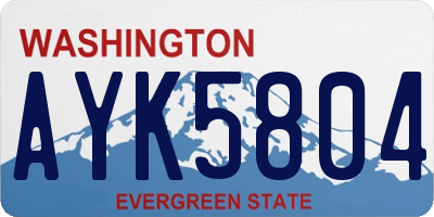 WA license plate AYK5804