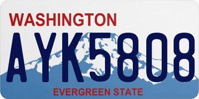 WA license plate AYK5808
