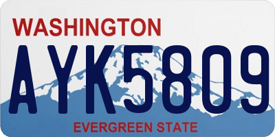 WA license plate AYK5809