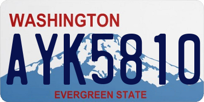 WA license plate AYK5810