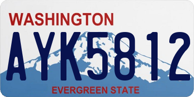 WA license plate AYK5812