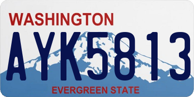 WA license plate AYK5813
