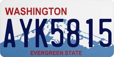 WA license plate AYK5815
