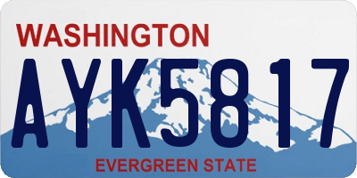 WA license plate AYK5817