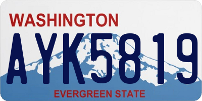 WA license plate AYK5819