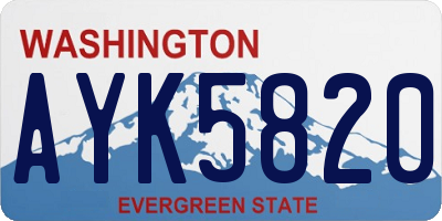 WA license plate AYK5820