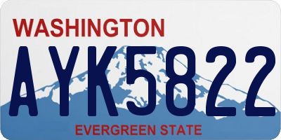 WA license plate AYK5822