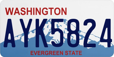 WA license plate AYK5824