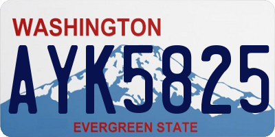 WA license plate AYK5825