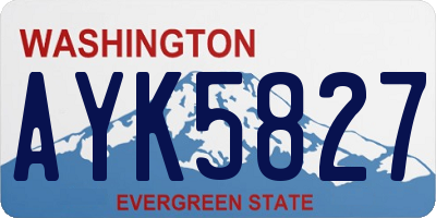 WA license plate AYK5827