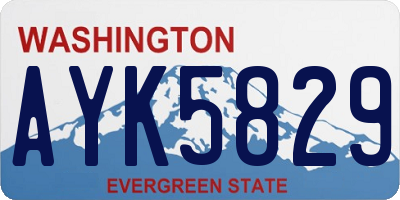 WA license plate AYK5829