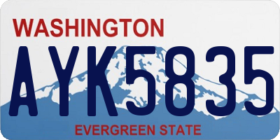 WA license plate AYK5835