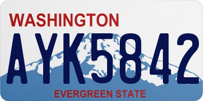 WA license plate AYK5842