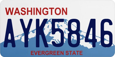 WA license plate AYK5846